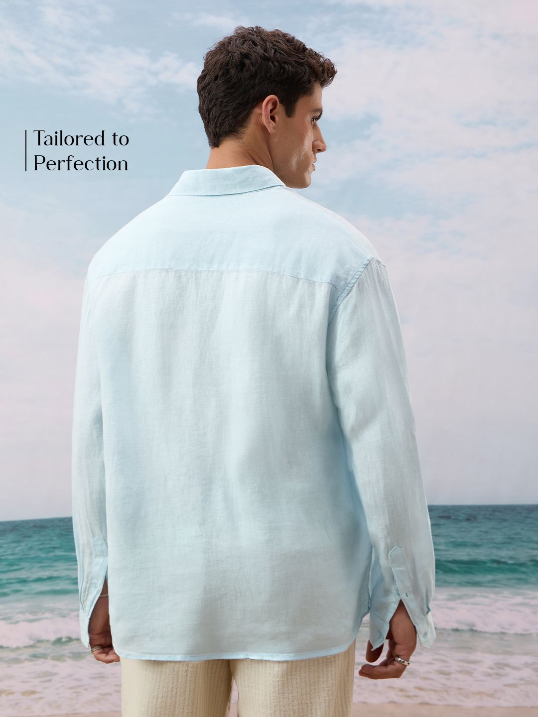 Luxe Linen Shirt: Sky Blue 100% Linen Shirts