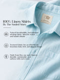 Luxe Linen Shirt: Sky Blue 100% Linen Shirts