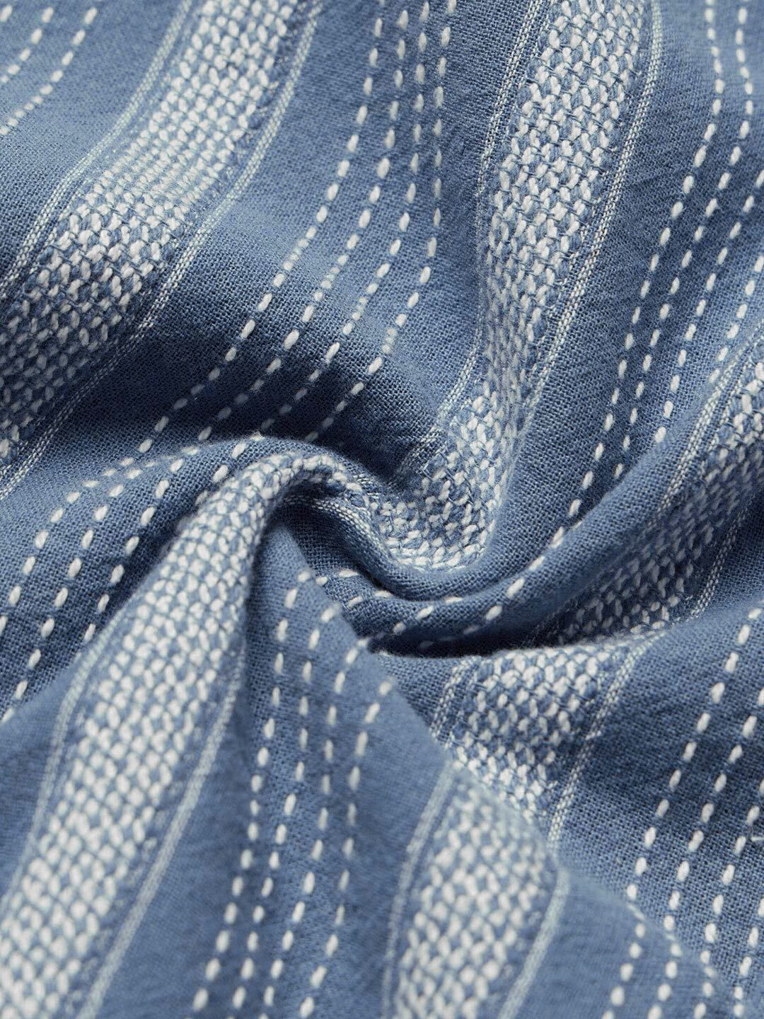 Striped Shirt: Lagoon Men Textured Shirts