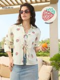 Tie-Up Shirt: Berry Love Women Regular Shirts