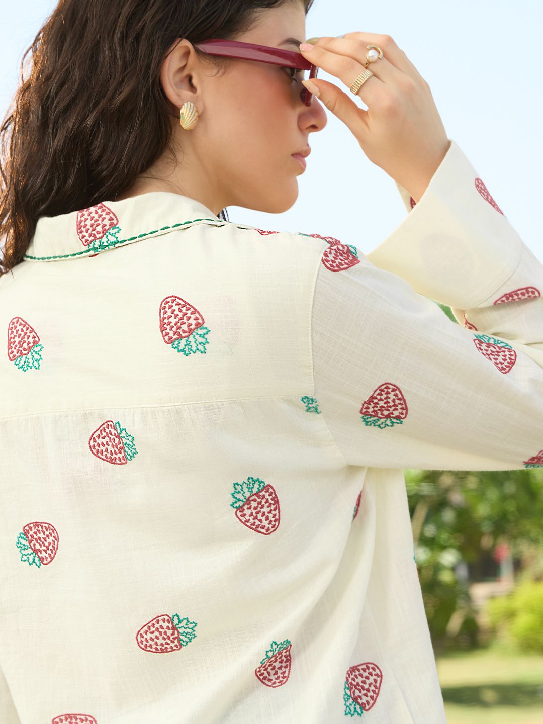 Tie-Up Shirt: Berry Love Women Regular Shirts