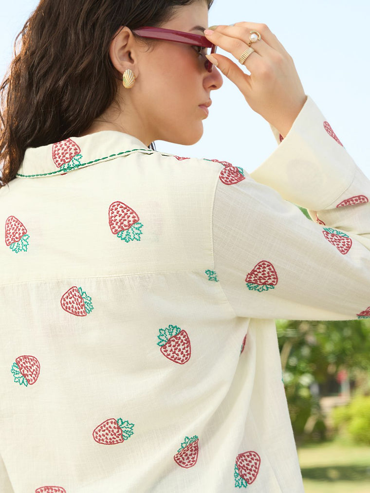 Tie-Up Shirt: Berry Love Women Regular Shirts