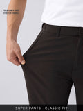 Super Pants: Dark Chocolate (Classic Fit) Men Super Flex Pants