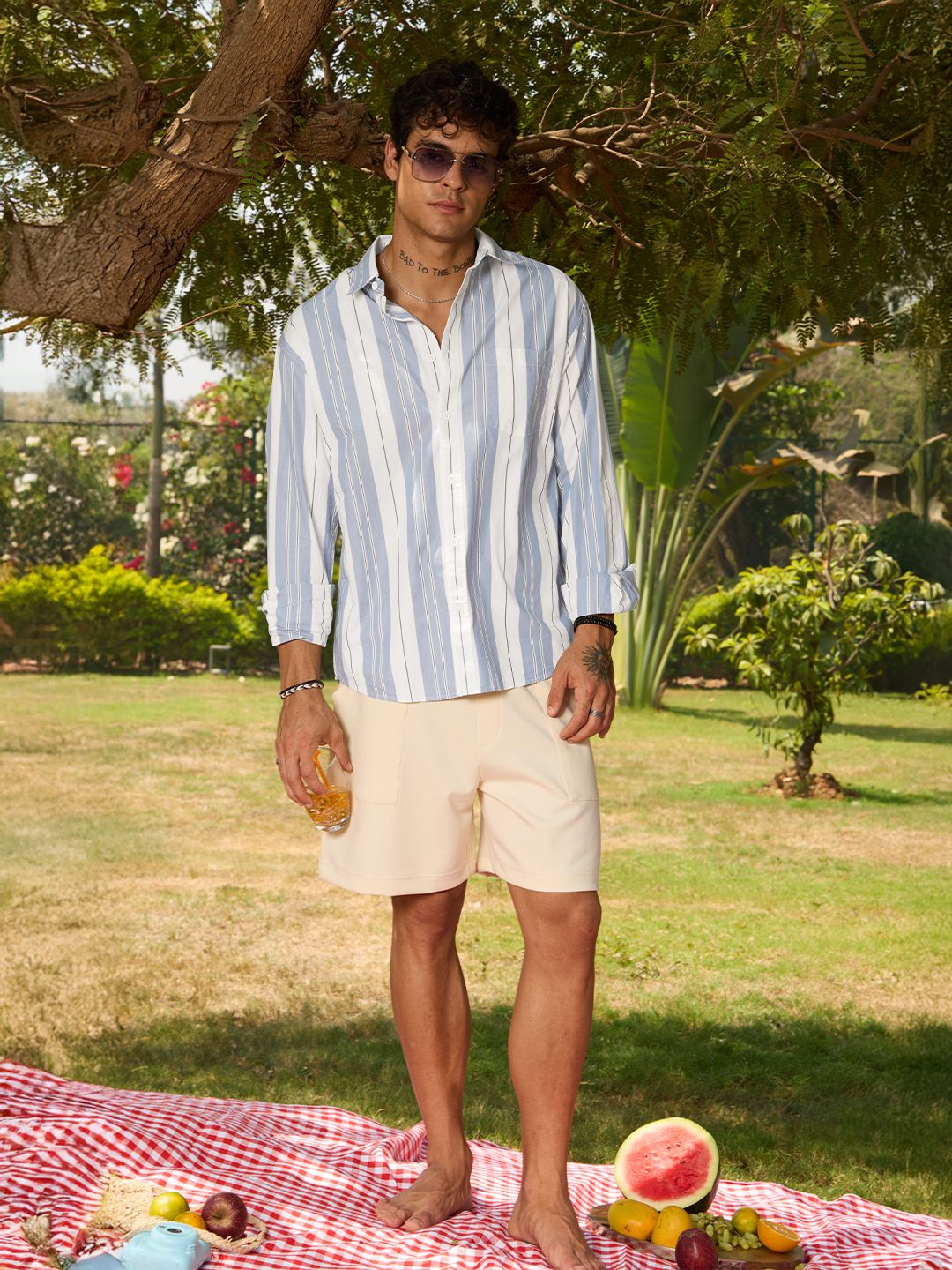 Stripe Shirt: Clash Men Relaxed Shirts