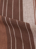 Cotton Linen Stripes: Latte Cotton Linen Shirts