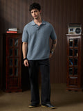 Textured Flatknit: Azure Textured Polos