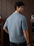 Textured Flatknit: Azure Textured Polos
