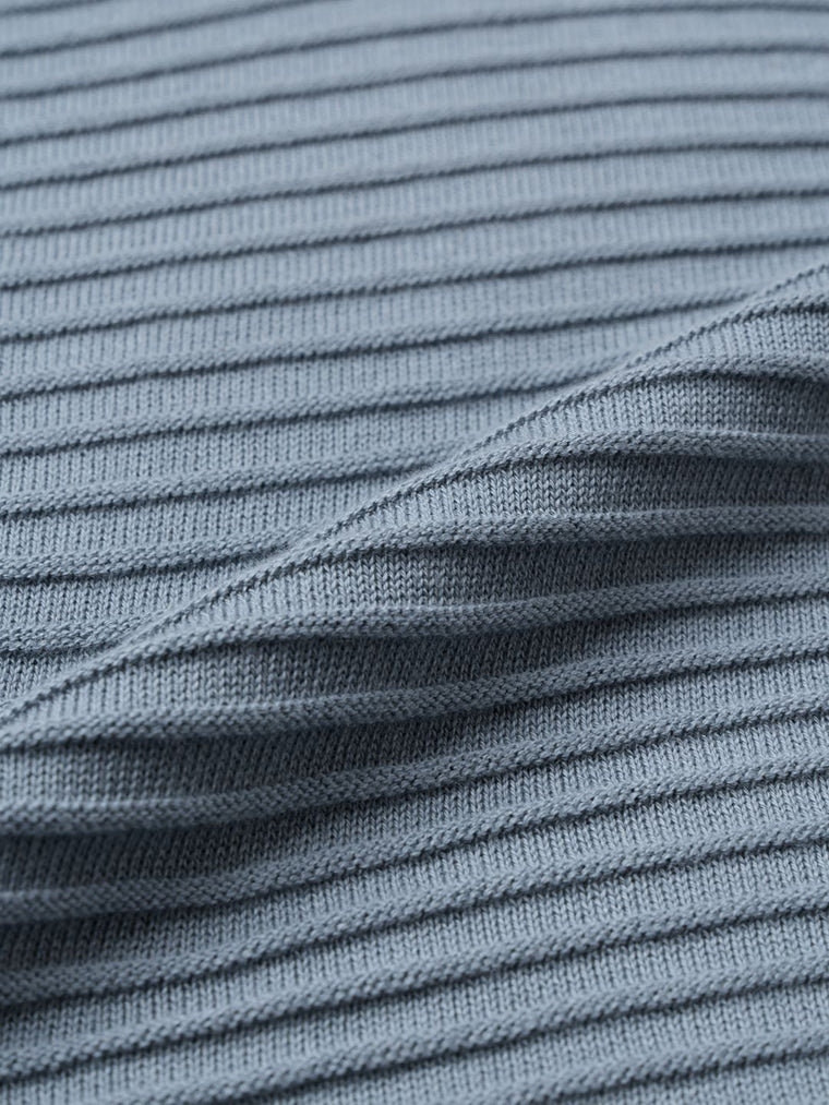 Textured Flatknit: Azure Textured Polos