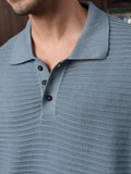 Textured Flatknit: Azure Textured Polos