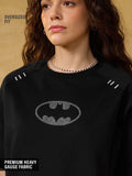 Batman: Rhinestone Logo Women Oversized T-Shirts