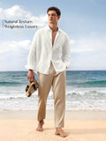 Luxe Linen Shirt: Cloud White 100% Linen Shirts