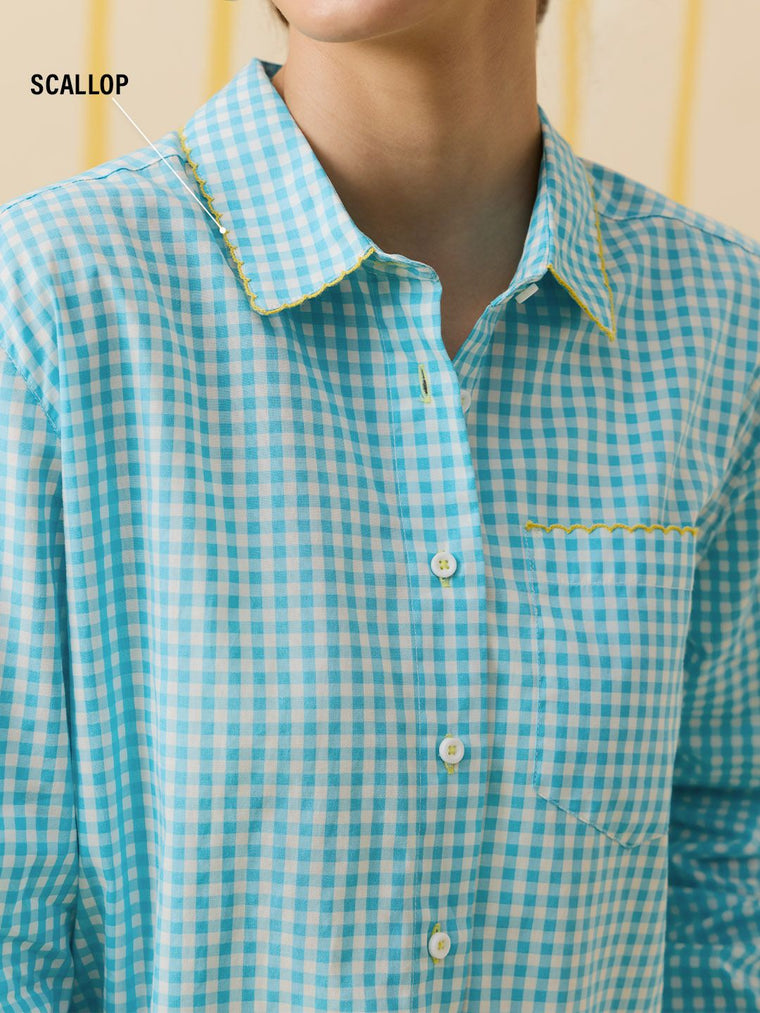 Plaid Shirt: Floral Bloom Women Relaxed Shirts