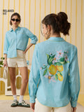 Plaid Shirt: Floral Bloom Women Relaxed Shirts
