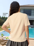 Textured Tshirt: By The Sea Women Relaxed T-Shirts