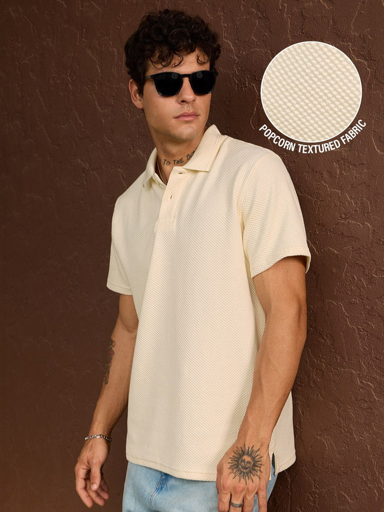 Textured Polo: Musk Textured Polos
