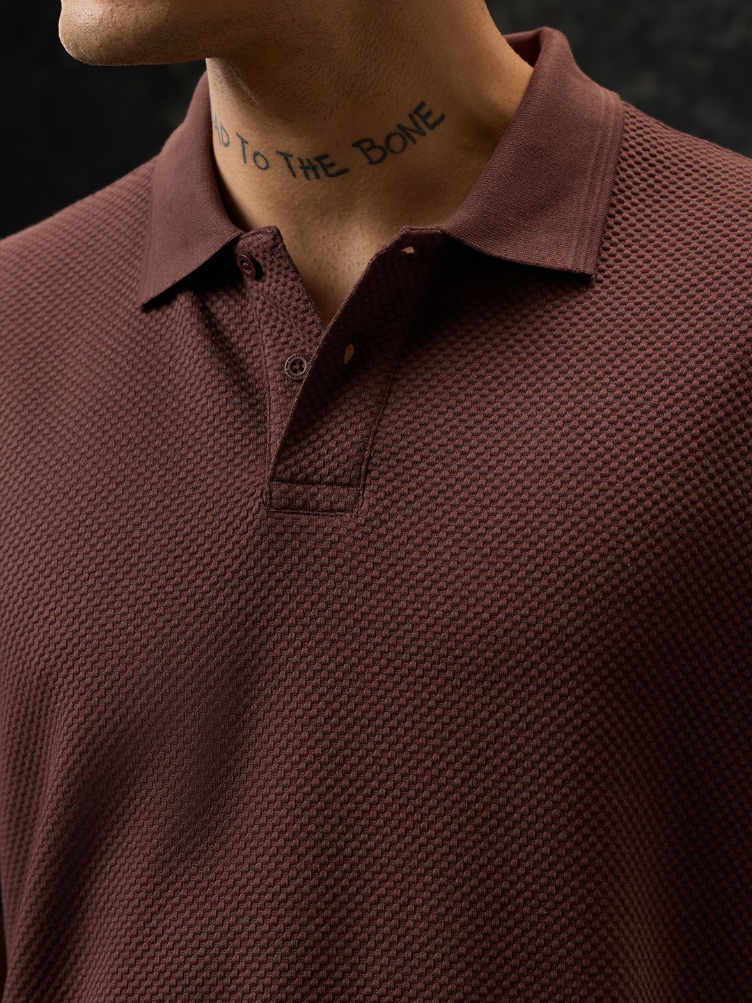 Popcorn Polo: Dark Chocolate Textured Polos
