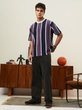Striped T-Shirt: Wisteria Oversized T-Shirts