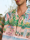 Cotton Linen: Peanuts Poolside Cotton Linen Shirts