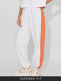 Easy Jogger: Orange Racer Women Cinched Joggers