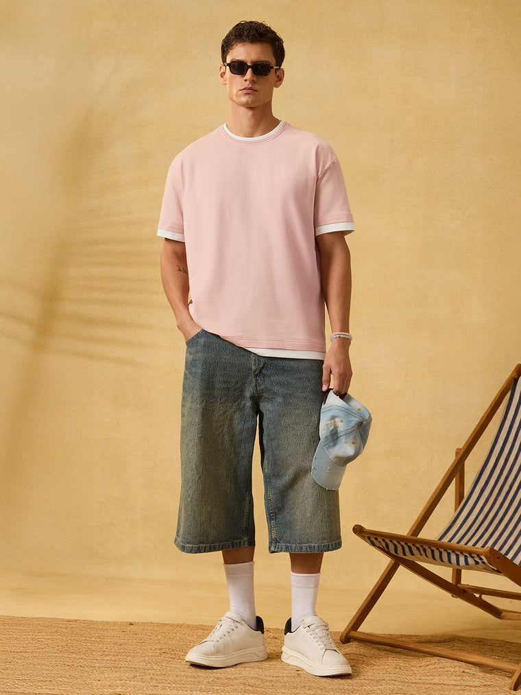 Ringer T-shirt: Rose Wine Oversized T-Shirts
