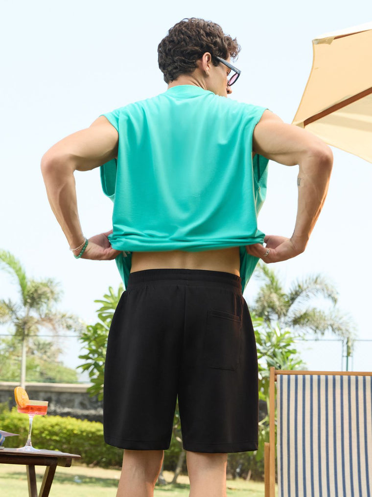 Bermuda Shorts: Jet Black Men Bermuda Shorts