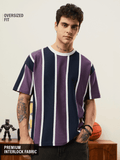 Striped T-Shirt: Wisteria Oversized T-Shirts