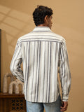 Striped Shirt: Chrome Men Relaxed Shirts