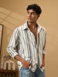 Striped Shirt: Chrome Men Relaxed Shirts