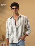 Striped Shirt: Chrome Men Relaxed Shirts