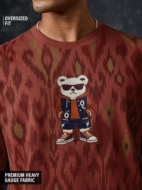 Indian Arts: Sassy Teddy Oversized T-Shirts