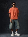 Solids: Sunset Orange Oversized T-Shirts