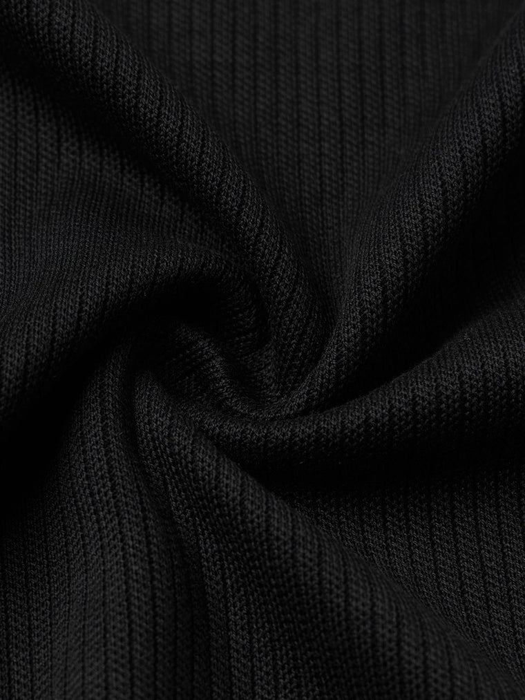 Oversized Vest: Black Stone Easy Fit Vests