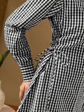 Plaid Shirt-Dress: Tartan Flirt Women Fashion Dresses