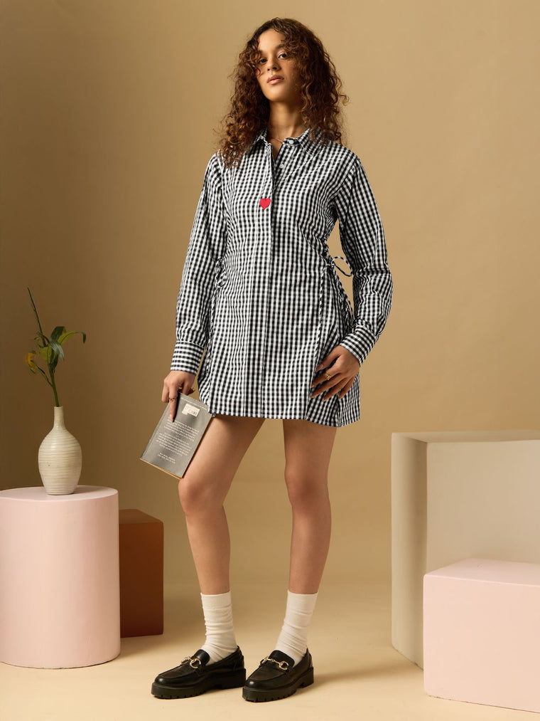 Plaid Shirt-Dress: Tartan Flirt Women Fashion Dresses