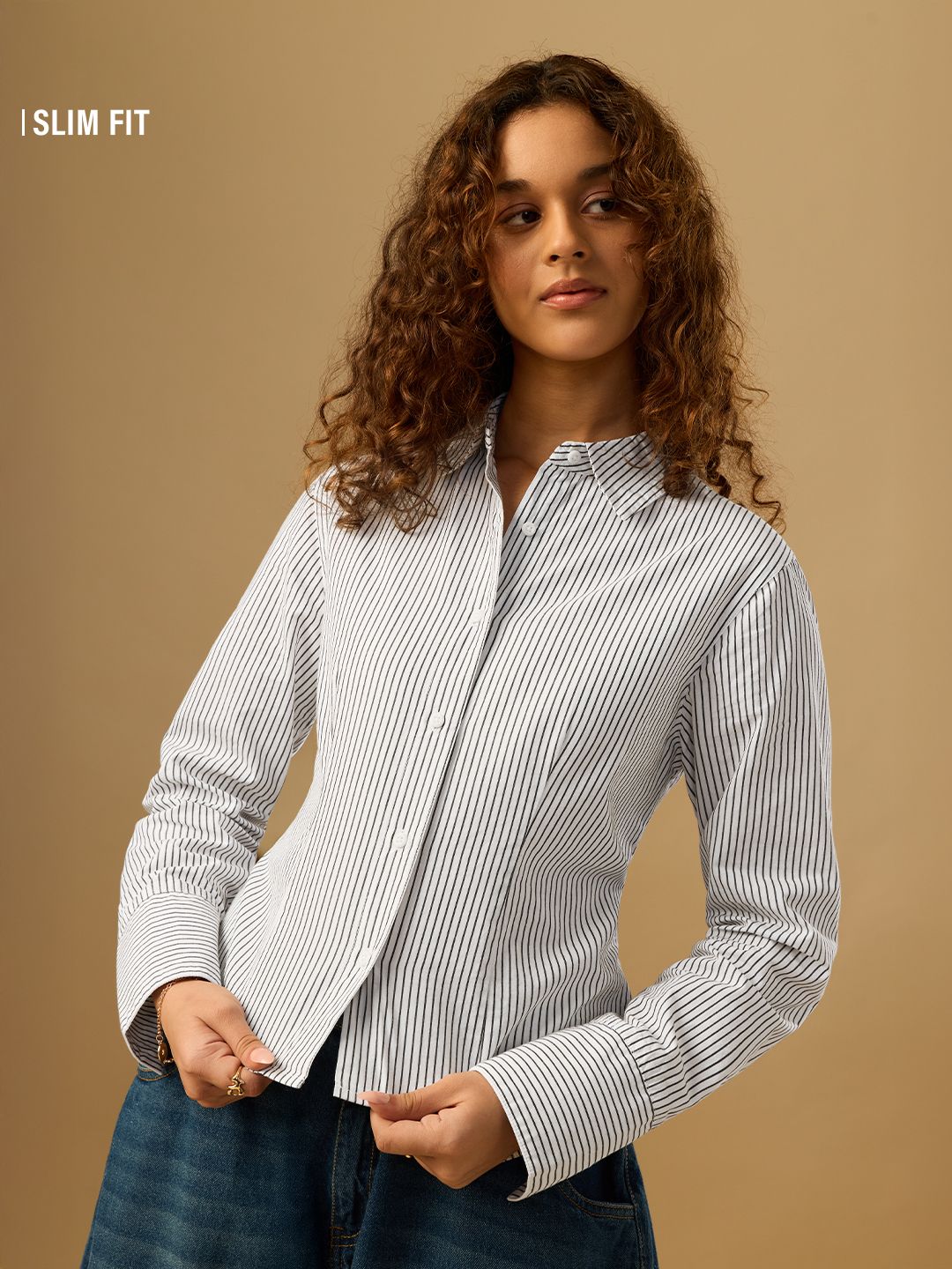 Tailored Stripe Shirt: Ester Women Fitted Shirts