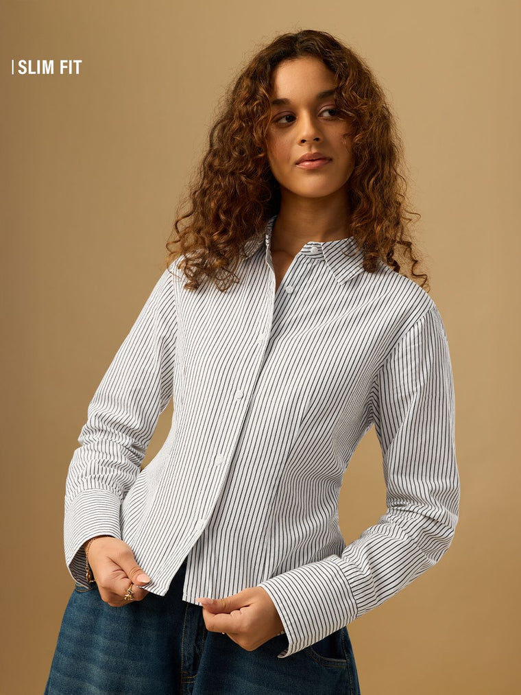 Tailored Stripe Shirt: Ester Women Fitted Shirts