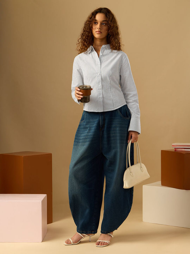 Tailored Stripe Shirt: Ester Women Fitted Shirts