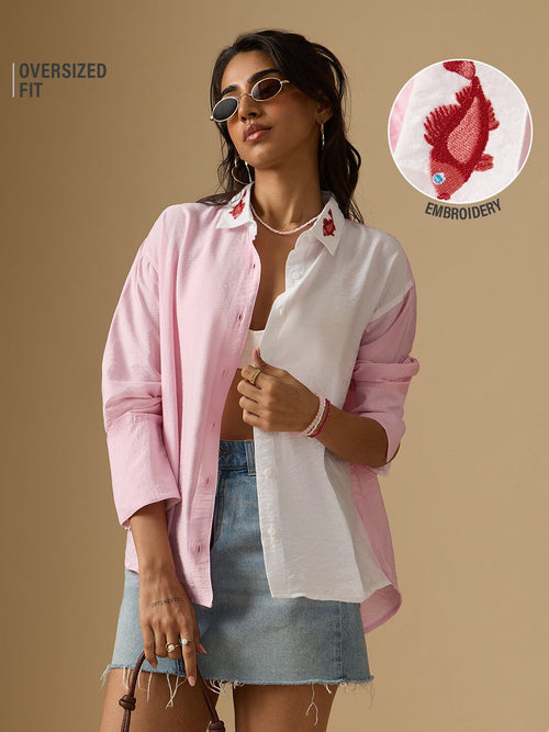 TSS Originals: Pink Vanilla Women Oversized Shirts