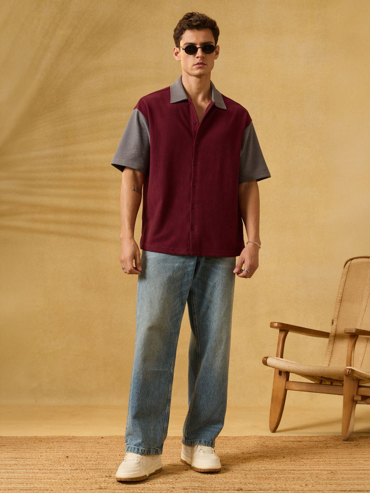 Textured Shirt: Brick House Oversized Shirts