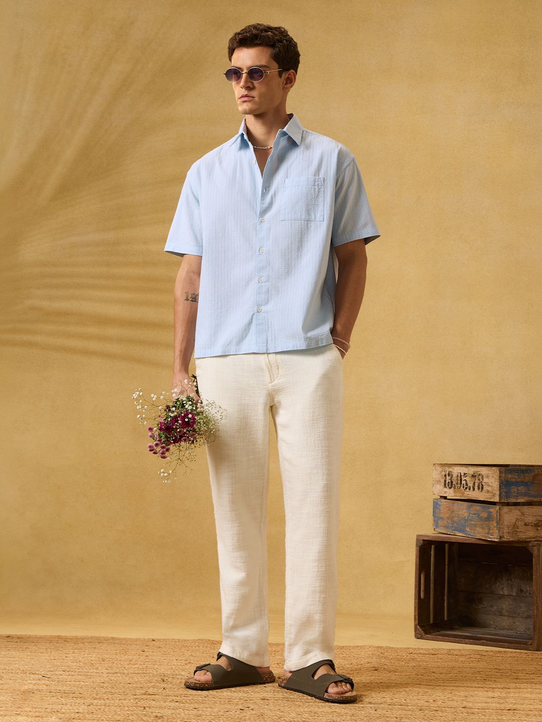 Textured Shirt: Meadow Men Textured Shirts