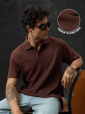 Popcorn Polo: Dark Chocolate Textured Polos
