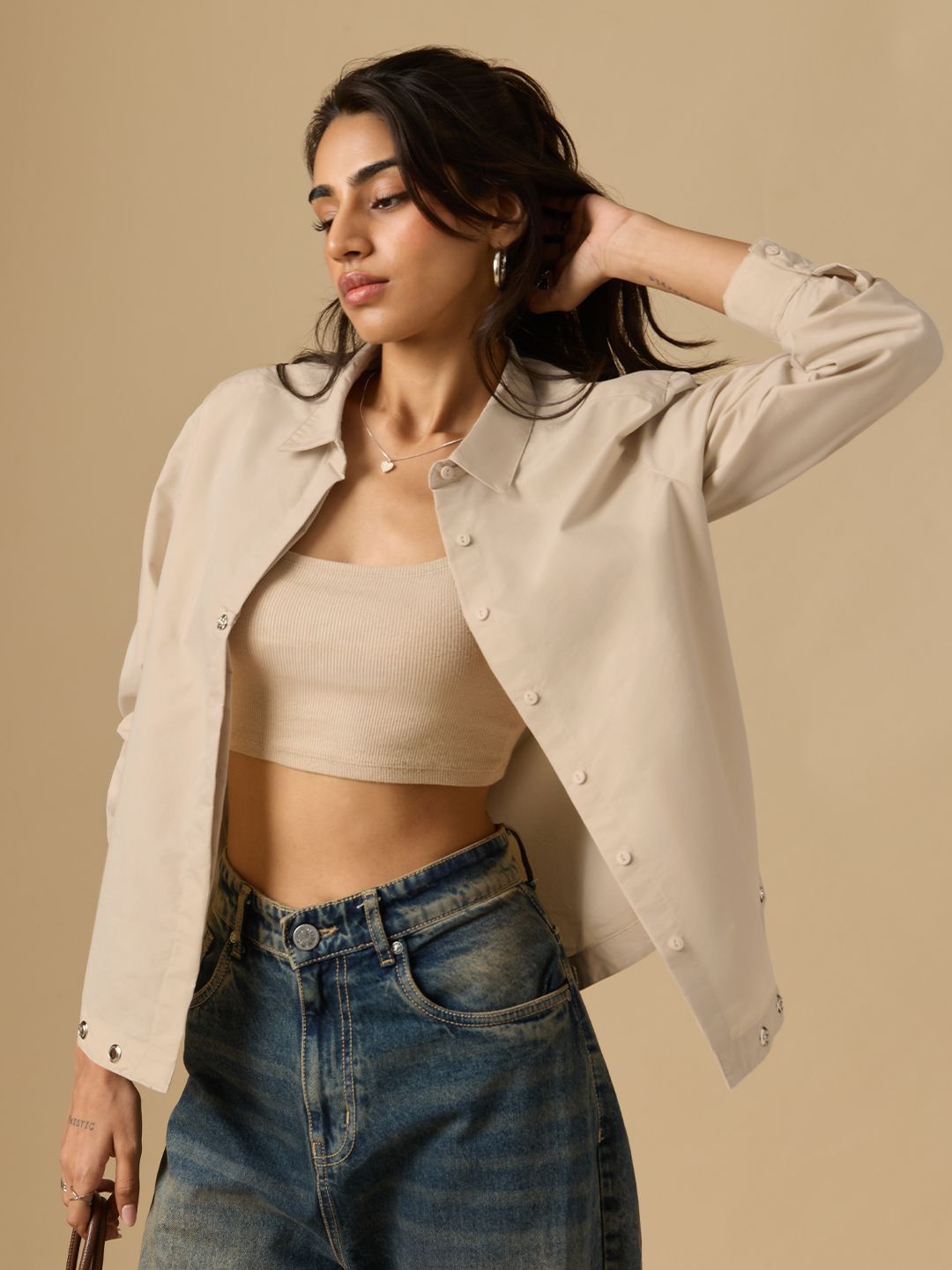 Easy Solids: Buttercream Women Relaxed Shirts