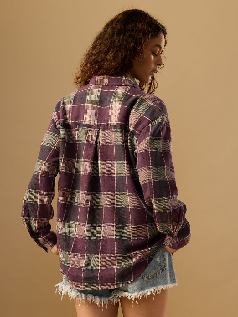 Plaid Shirt: Hazel Women Oversized Shirts