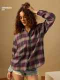 Plaid Shirt: Hazel Women Oversized Shirts