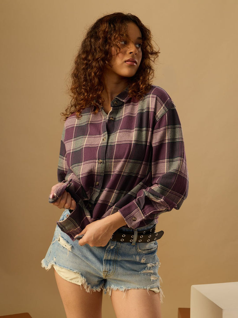 Plaid Shirt: Hazel Women Oversized Shirts