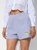 Seersucker Shorts: Limoncello Women Lounge Boxers