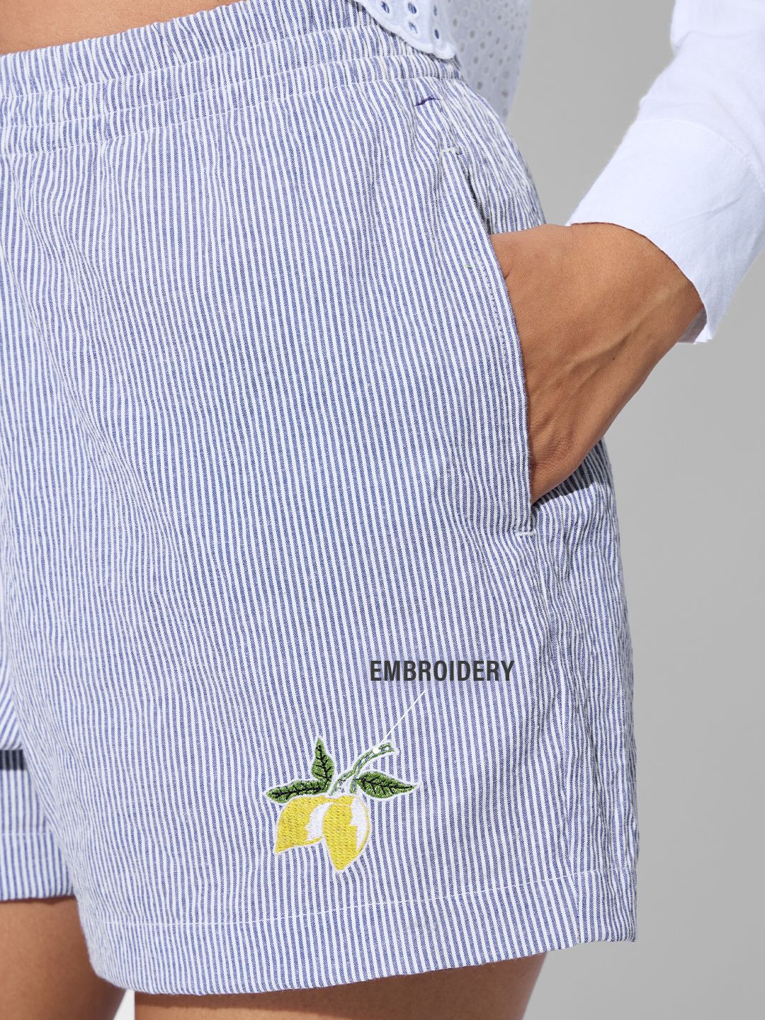 Seersucker Shorts: Limoncello Women Lounge Boxers