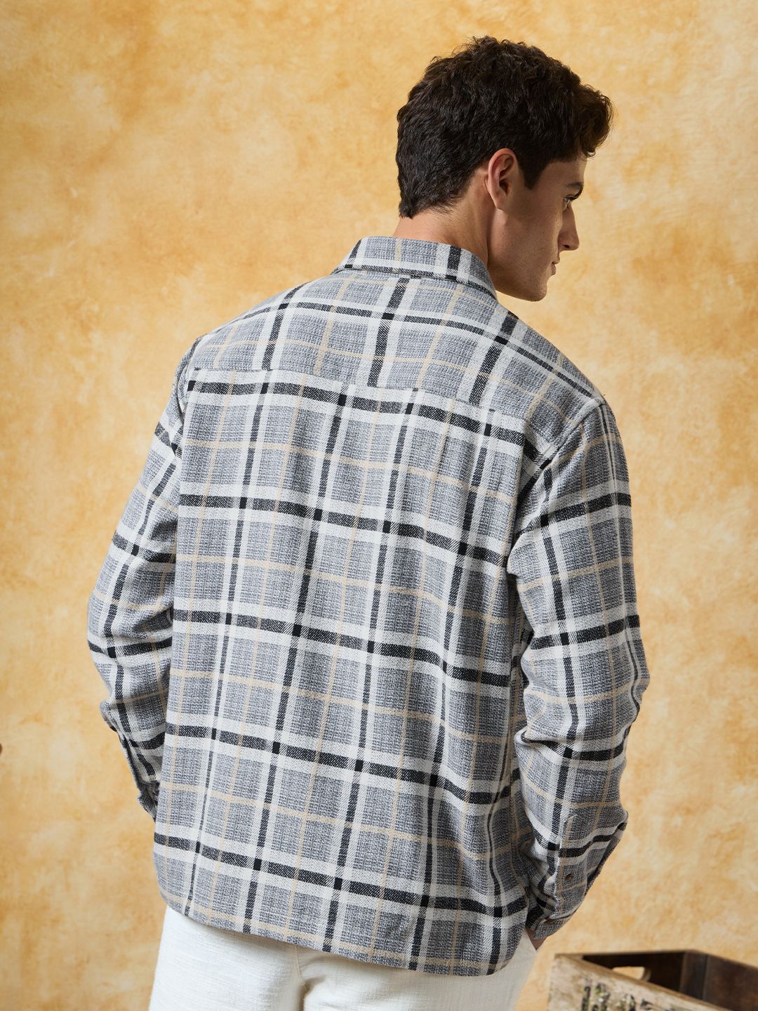 Plaid Shirt: Fossil Men Utility Shirts