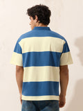 Oversized Polo: Colourblock Men Rugby Polos
