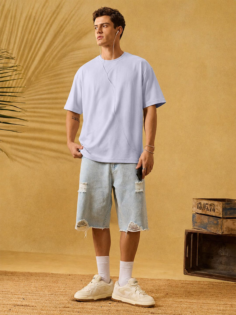 Premium Essentials: Lilac Oversized T-Shirts